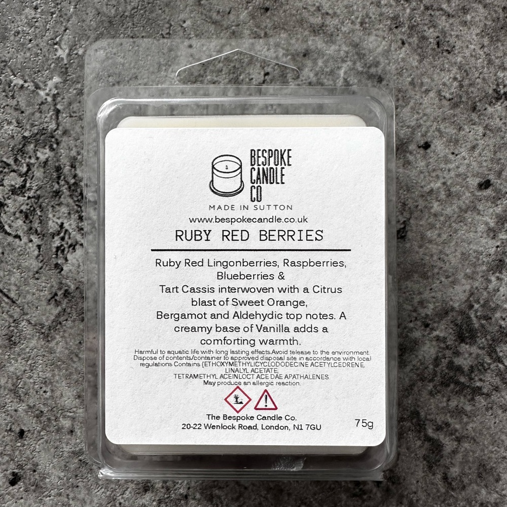 RUBY RED BERRIES Soy Wax Melts 75g - Picture 1 of 2